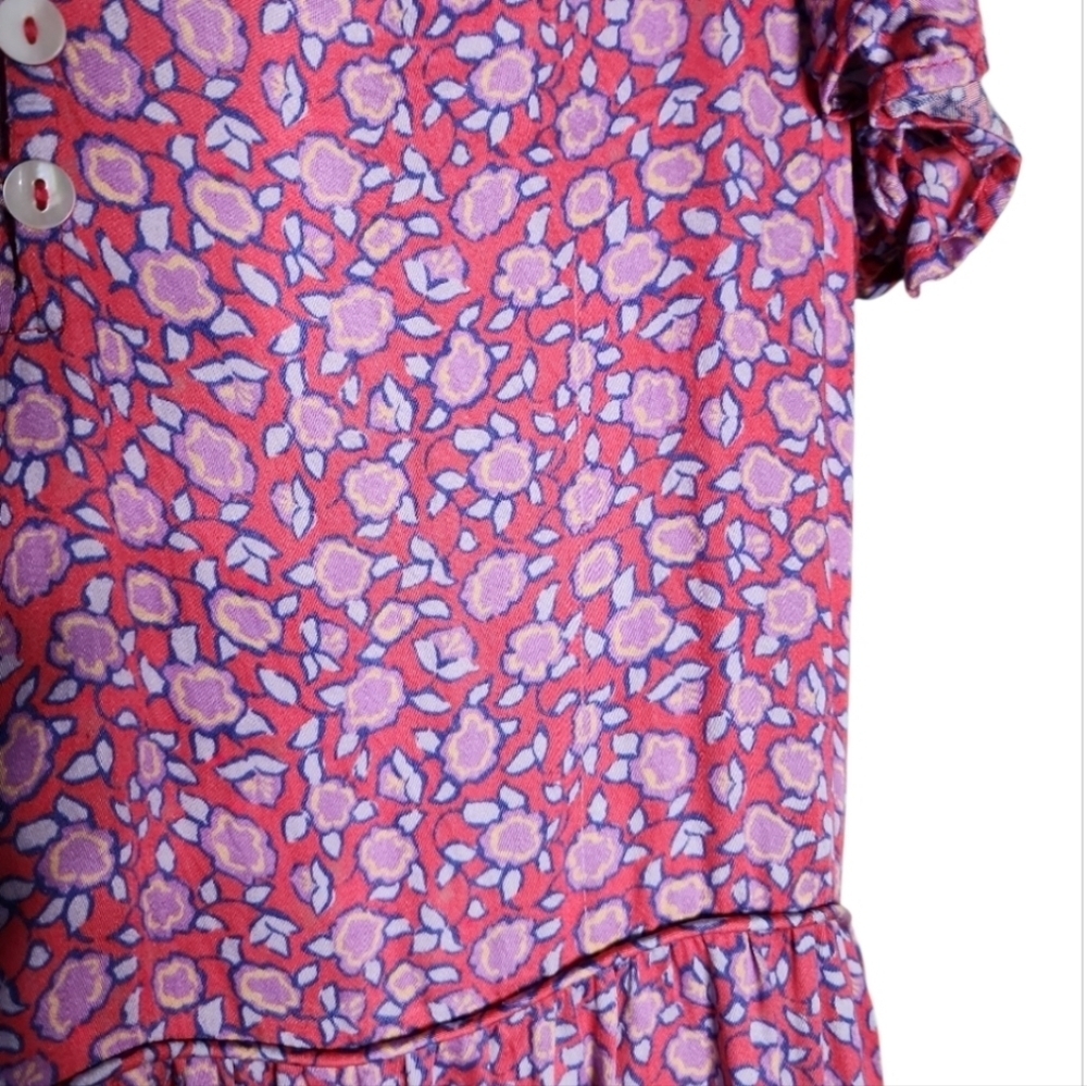 Omika Wilora Mini Dress Felice Orchid Sz Small Anthropologie Floral Cottage Core - Picture 14 of 15